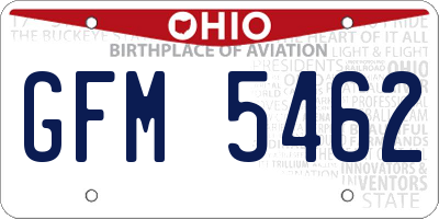 OH license plate GFM5462