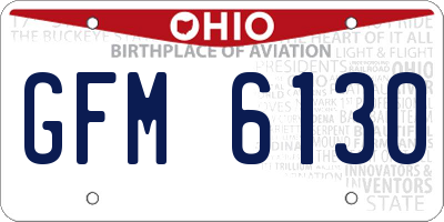 OH license plate GFM6130