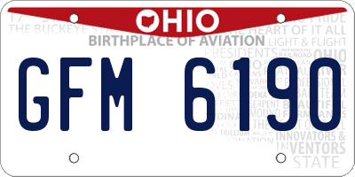 OH license plate GFM6190