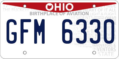 OH license plate GFM6330