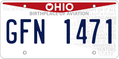 OH license plate GFN1471