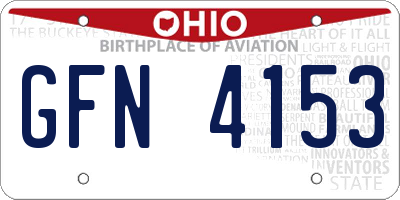 OH license plate GFN4153