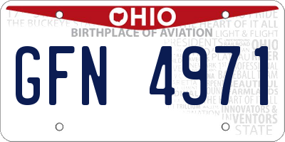 OH license plate GFN4971