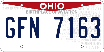 OH license plate GFN7163
