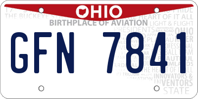 OH license plate GFN7841