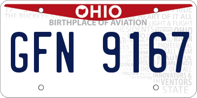 OH license plate GFN9167