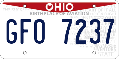 OH license plate GFO7237