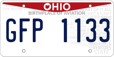 OH license plate GFP1133