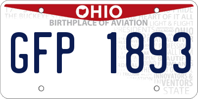 OH license plate GFP1893