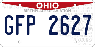 OH license plate GFP2627