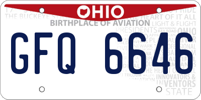 OH license plate GFQ6646
