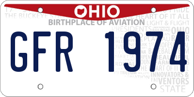 OH license plate GFR1974
