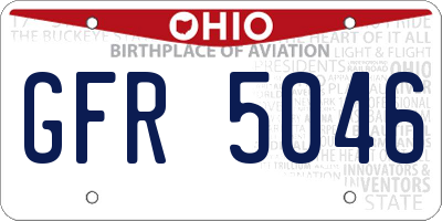 OH license plate GFR5046