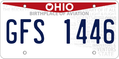 OH license plate GFS1446