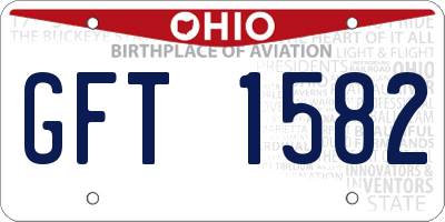 OH license plate GFT1582