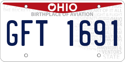 OH license plate GFT1691