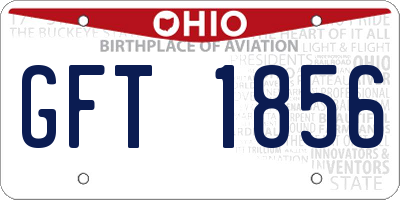 OH license plate GFT1856