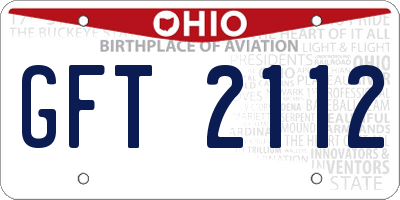OH license plate GFT2112