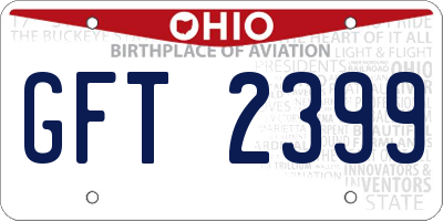 OH license plate GFT2399