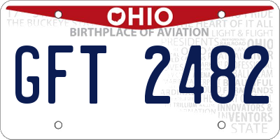 OH license plate GFT2482