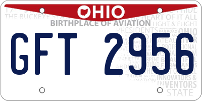 OH license plate GFT2956