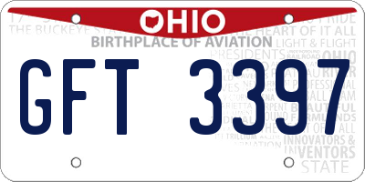 OH license plate GFT3397