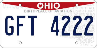 OH license plate GFT4222
