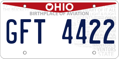 OH license plate GFT4422