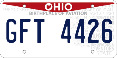 OH license plate GFT4426