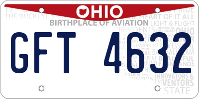 OH license plate GFT4632