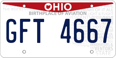 OH license plate GFT4667