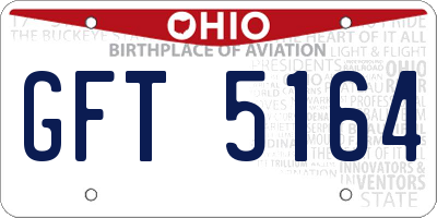 OH license plate GFT5164