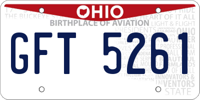 OH license plate GFT5261