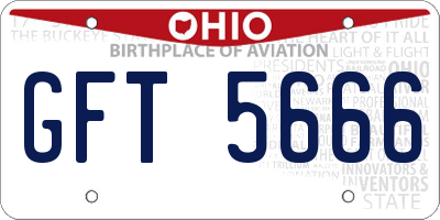 OH license plate GFT5666