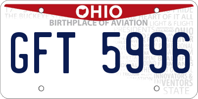 OH license plate GFT5996