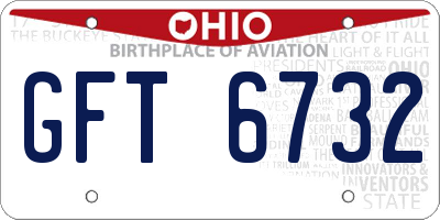 OH license plate GFT6732