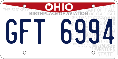 OH license plate GFT6994