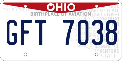 OH license plate GFT7038