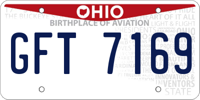 OH license plate GFT7169