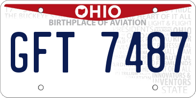 OH license plate GFT7487