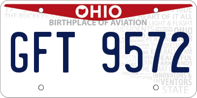 OH license plate GFT9572