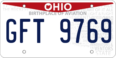 OH license plate GFT9769