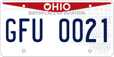 OH license plate GFU0021