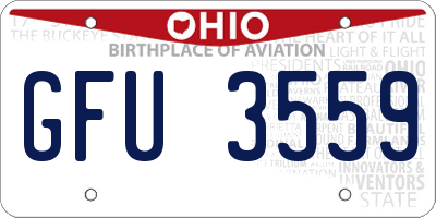 OH license plate GFU3559
