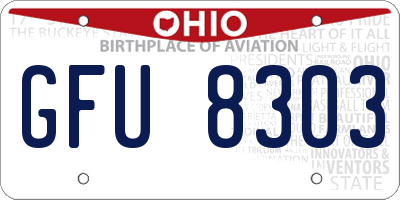 OH license plate GFU8303