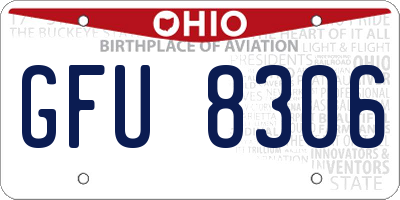 OH license plate GFU8306