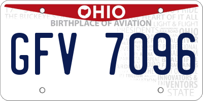 OH license plate GFV7096