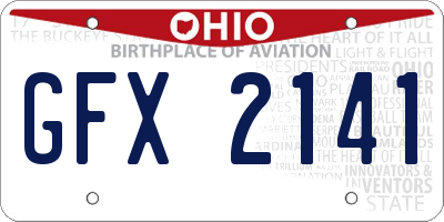 OH license plate GFX2141