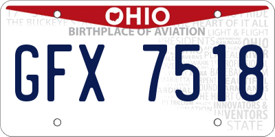 OH license plate GFX7518