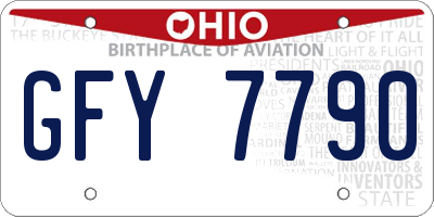 OH license plate GFY7790